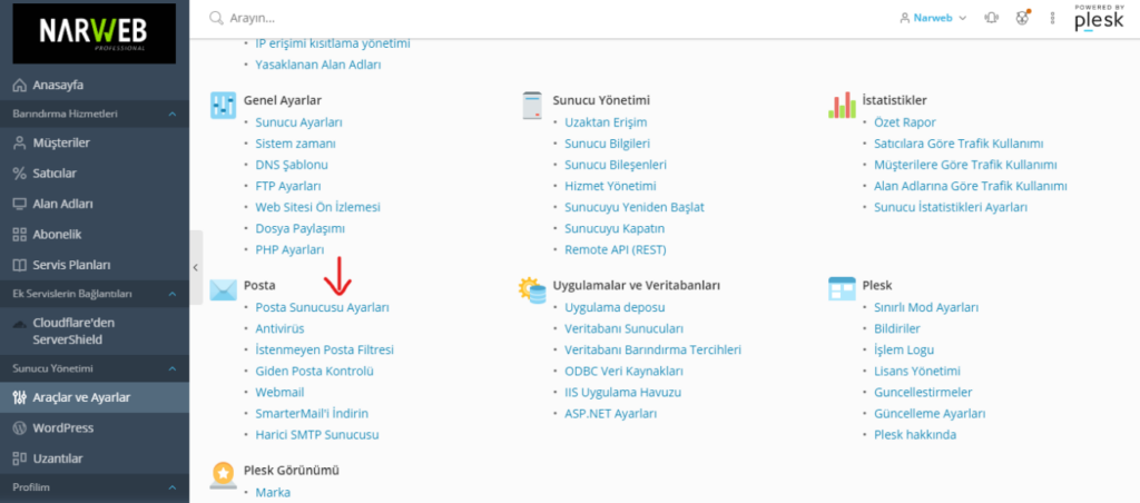 NARWEB Panel - Spam Mailleri azaltmak