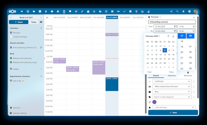 Nextcloud Calendar