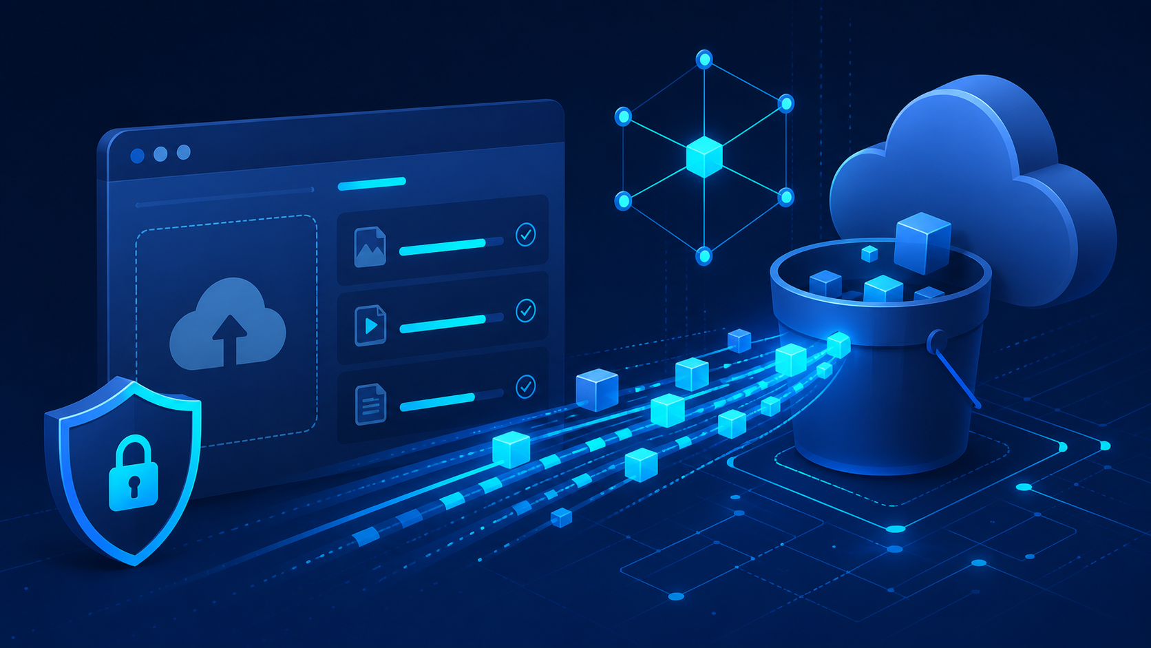 Presigned URL ile S3 object storage üzerine güvenli dosya yükleme görseli